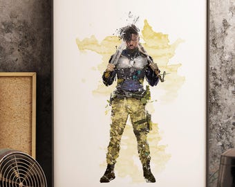 Erik Killmonger Aquarell Kunstdruck Schwarzer Panther Filmplakat