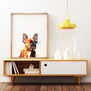 French Bulldog, Frenchie, Dog, French Bulldog Gifts, French Bulldog Art, Pet, Dog Lover Gift, Watercolor, Print, Wall Art, Home Decor -959-1