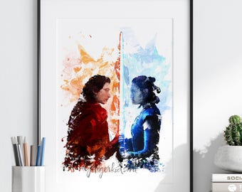 SWCJ Kylo Ren& Reyバッジ アートポスター 2025 Star Wars Celebration Japan Kylo Ren & Rey Skywalker