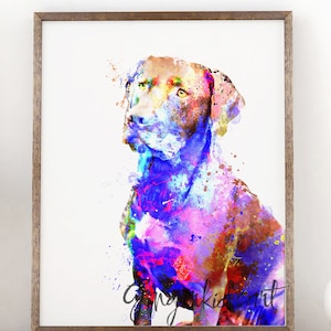 Labrador Retriever, Black Labrador, Animal, Dog Lover Gift, Watercolor, Art Print, Wall Art, Home Decor