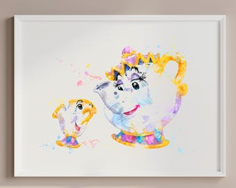 『美女と野獣』ルミエール　コグスワース　ポット夫人　チップ　薔薇　フィギュア 美女と野獣』ルミエール コグスワース ポット夫人 チップ 薔薇