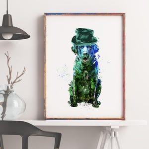 Labrador Retriever, Black Labrador, Animal, Dog Lover Gift, Watercolor, Art Print, Wall Art, Home Decor