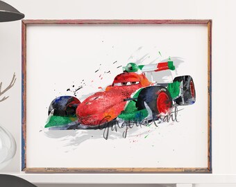 フランチェスコ・ベルヌーイの水彩画アートプリント：カーズ2の