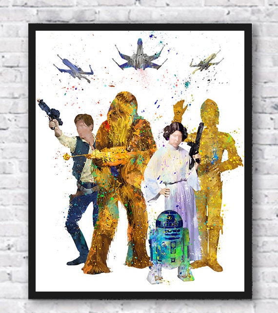 Star Wars Han Solo Chewbacca Princess Leia R2D2 C3PO - Etsy