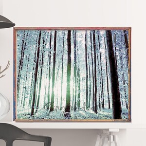 Tree Print, Watercolor print, Watercolor forest, Art Print, Painting, Wall art, Colorful, Forest trees, Canvas, Tree Wall Art, Home Decor