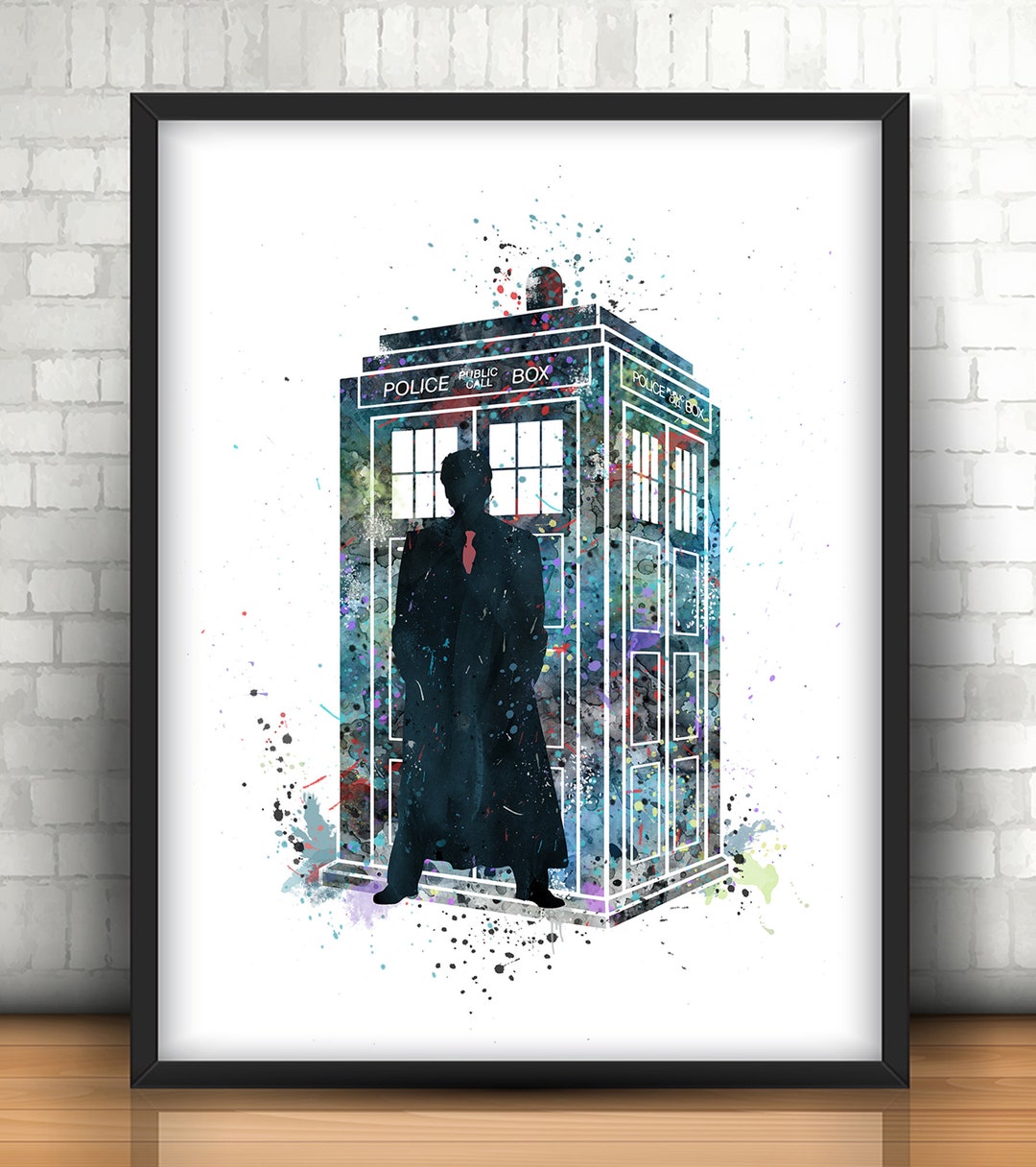 Doctor Who Watercolor Art Print: Tardis Movie Poster 359 - Etsy