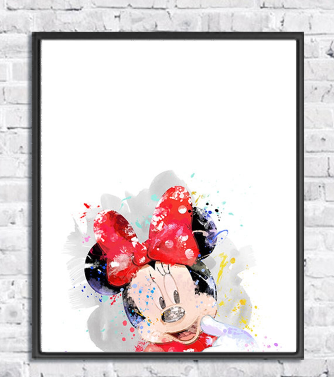 Minnie Mouse Watercolor Art Print Mickey Mouse Baby - Etsy