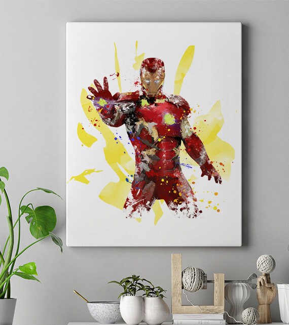 水彩画タッチ　アートポスター　アベンジャーズ Amazon.co.jp: トップ 200 マーベルのヒーロー アベンジャーズ