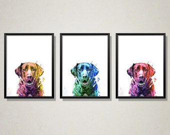 Labrador Retriever, Black Labrador, Animal, Dog Lover Gift, Watercolor, Art Print, Wall Art, Home Decor