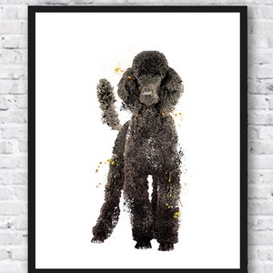 Poodle, Watercolor, Art Print, Animal Poster, Poodle svg, Home Decor, Kids Room Decor, Wall Art