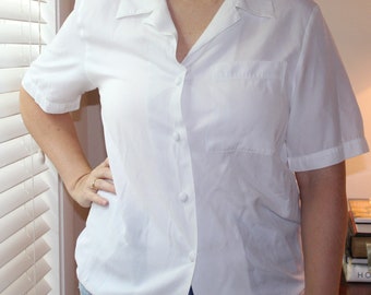 Sheer White Blouse - Etsy Australia