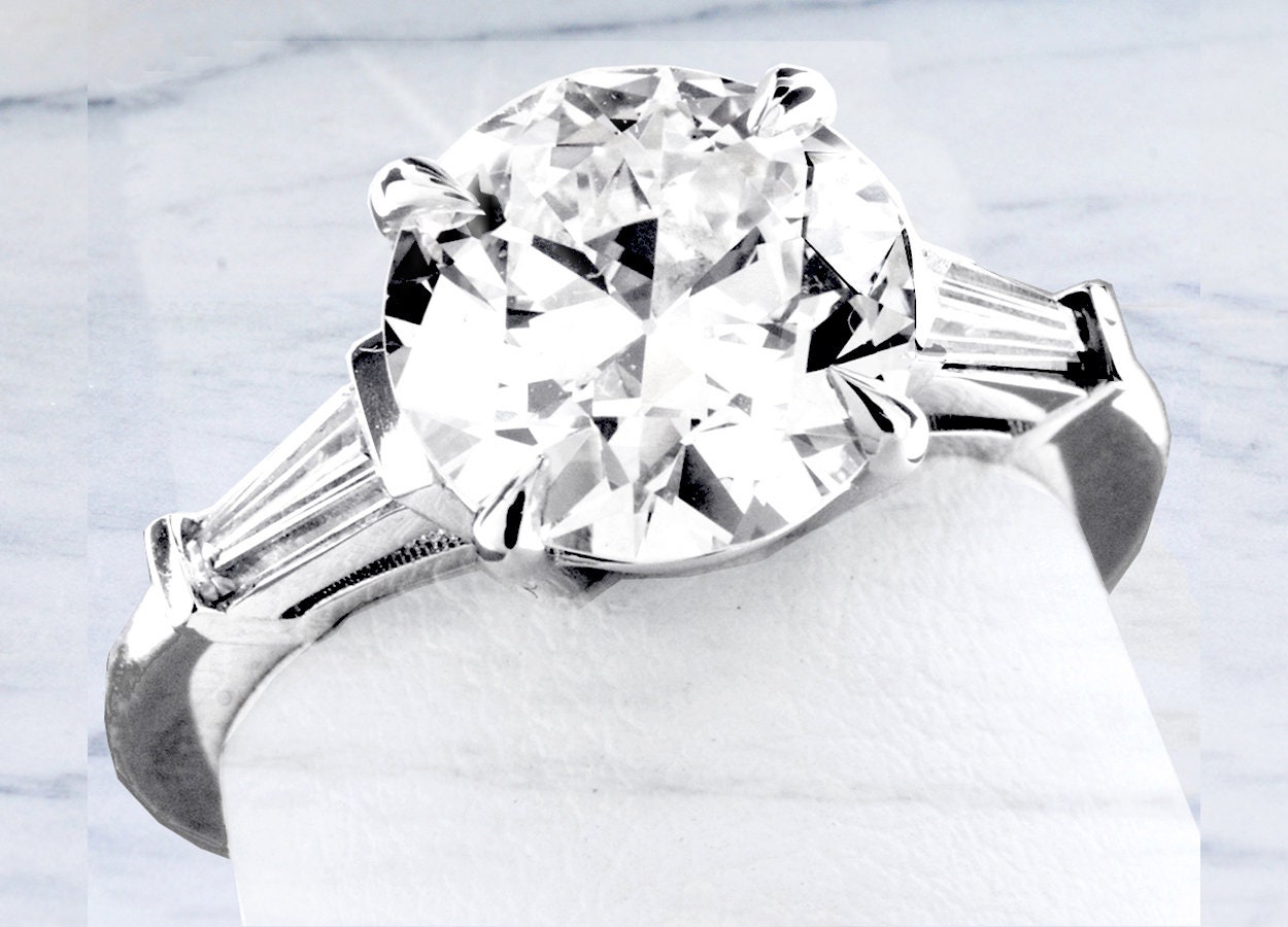 3 carat old european on sale cut diamond