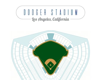 Los Angeles Dodgers, Dodgers Stadium Map, Digital Download, Baseball Fan Art,Los Angeles, California, Man Cave, Gift for Dad