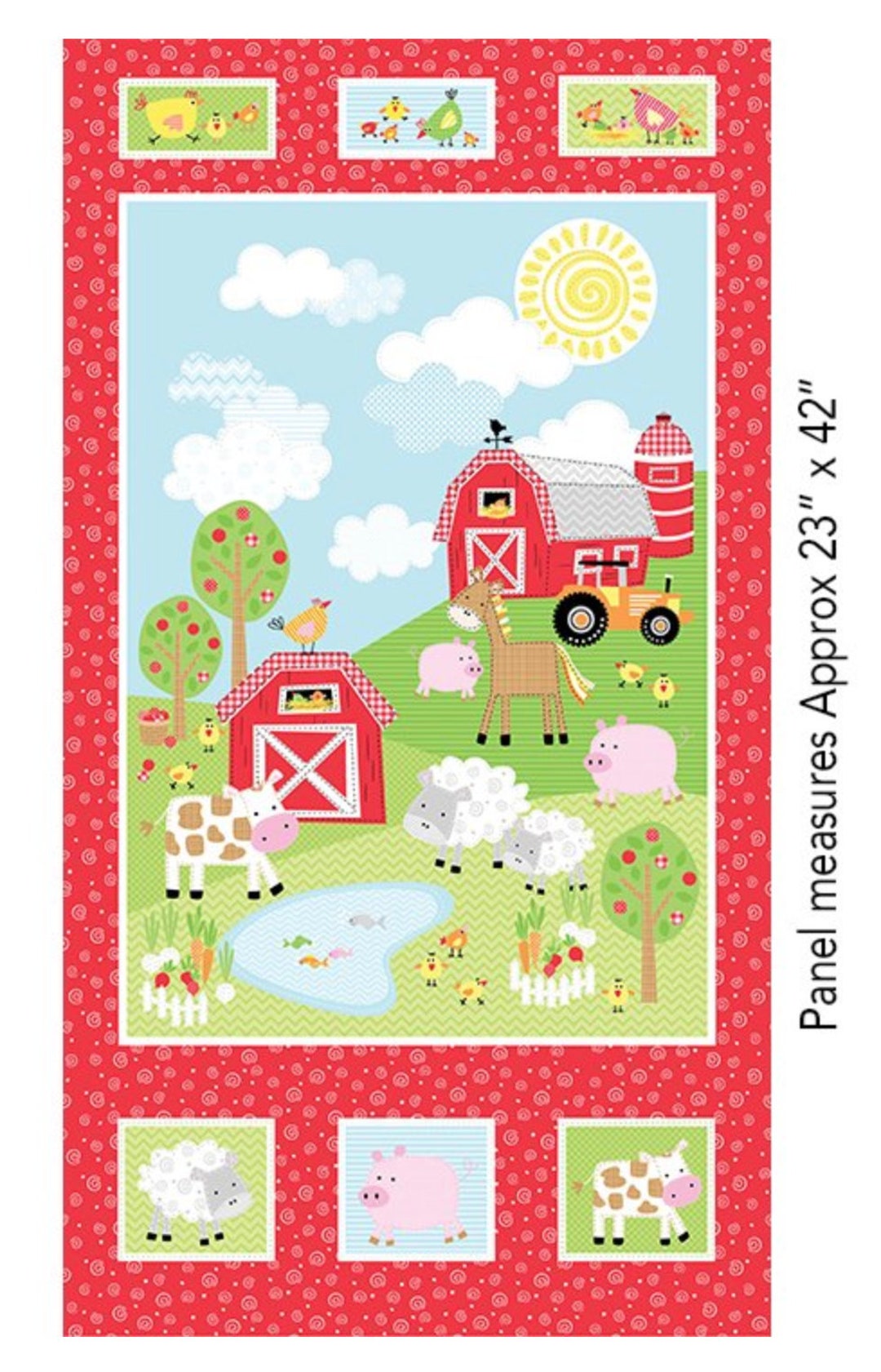 Happy Farm Quilt Panel Etsy
