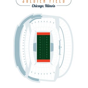 Chicago Bears Stadion Karte, digitaler Download, NFL Football Fan Kunst, Soldat Field, Illinois, Laser Kunst, Man Höhle, Geschenk für Papa
