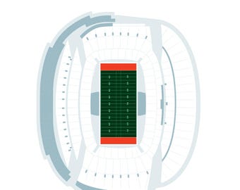 Chicago Bears Stadium Map, Digital Download, NFL Football Fan Art