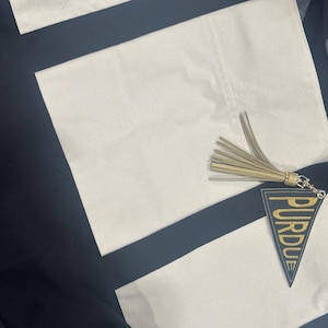 Embroidered Pennant Patch Tassel Charm, Boilermaker Bag Tag