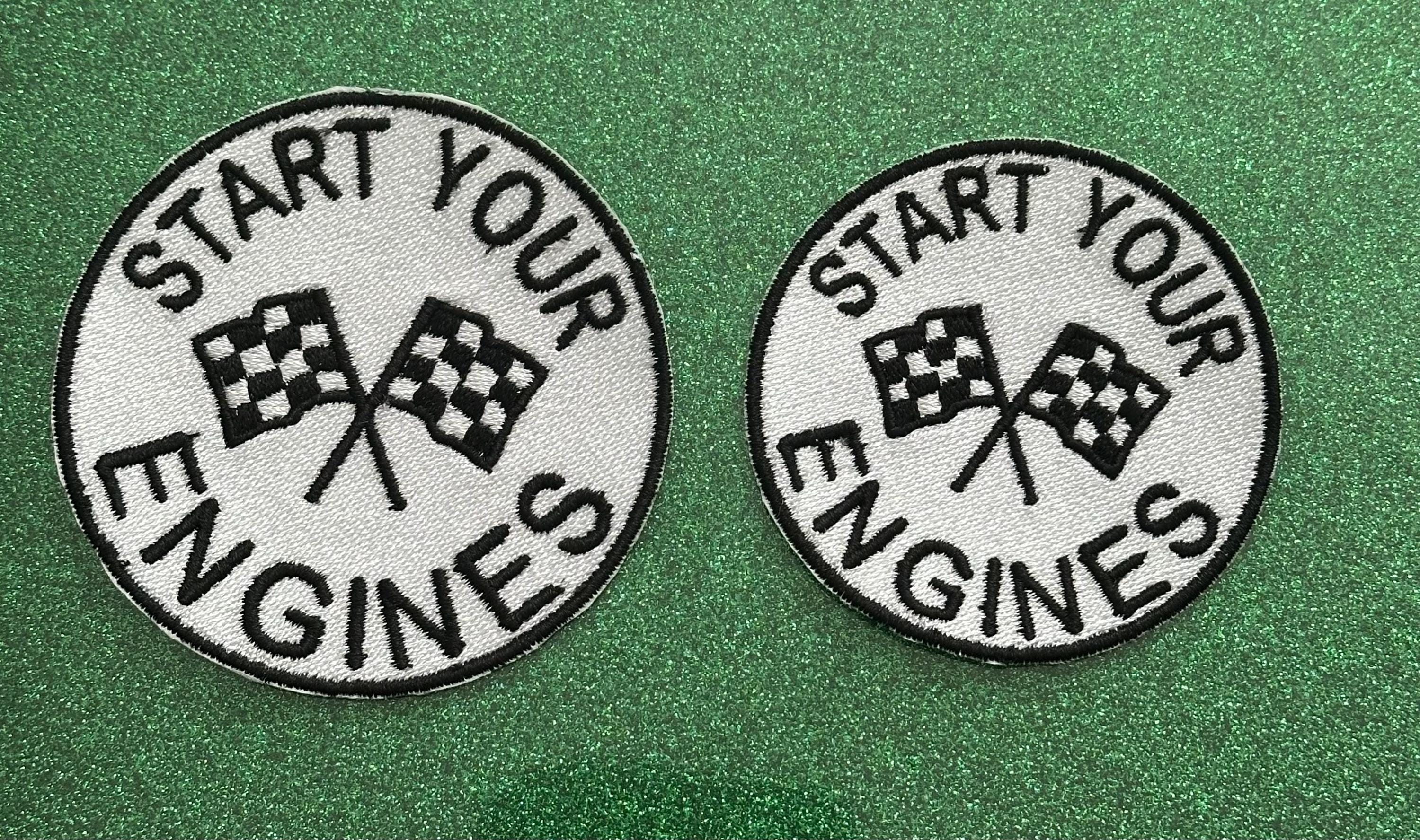 Start Your Engines Race Patch, Embroidery Iron on Patch for Hats, Bags ...