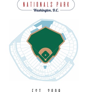 Washington Nationals, Nationals Stadion Karte, digitaler Download, Baseball Fan Kunst, Washington, DC, Man Höhle, Geschenk für Papa