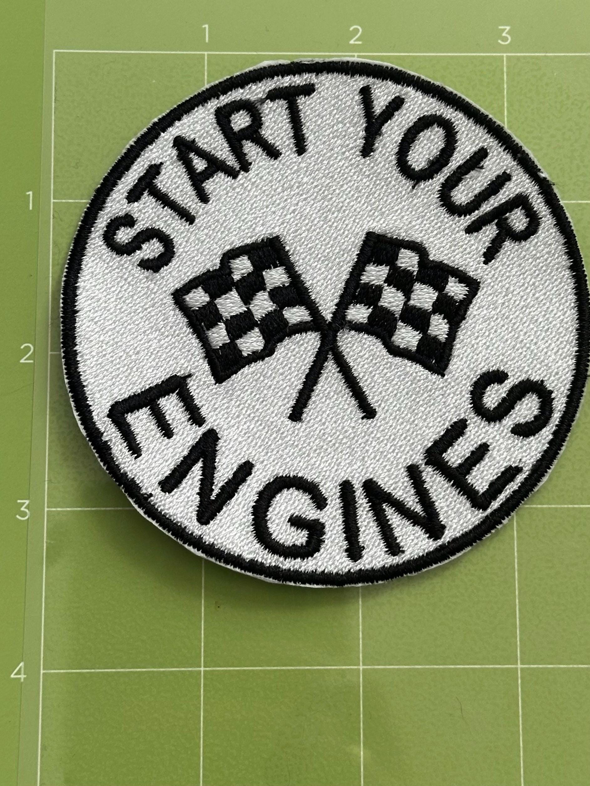 Start Your Engines Race Patch, Embroidery Iron on Patch for Hats, Bags ...