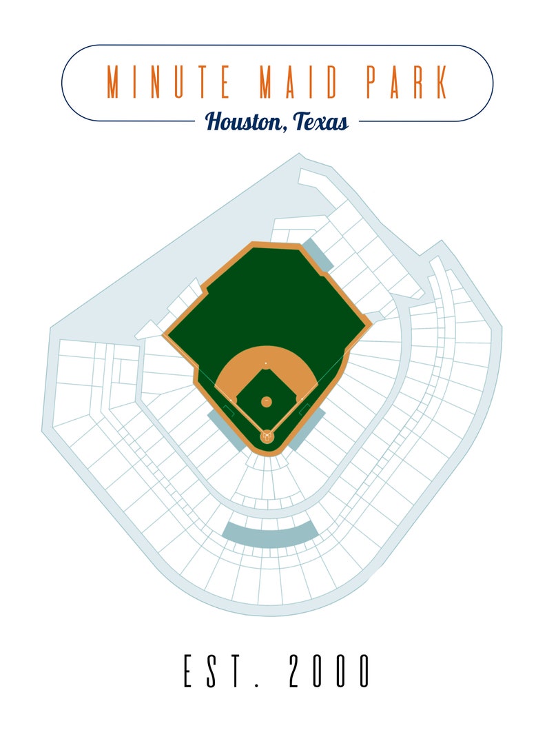 MLB Stadium Maps, Digital Download, Baseball Fan Art, 30 Baseball