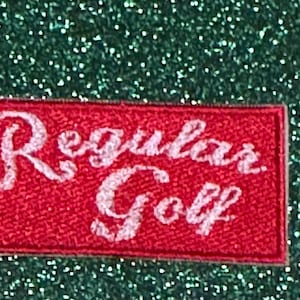 Regular Golf, Embroidery Iron On Patch for hats, bags, jackets