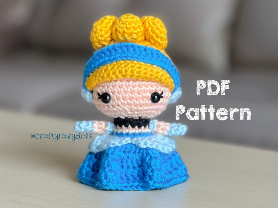 Muñeca Vestido De Cenicienta A Crochet Patrón De Muñeca De Crochet