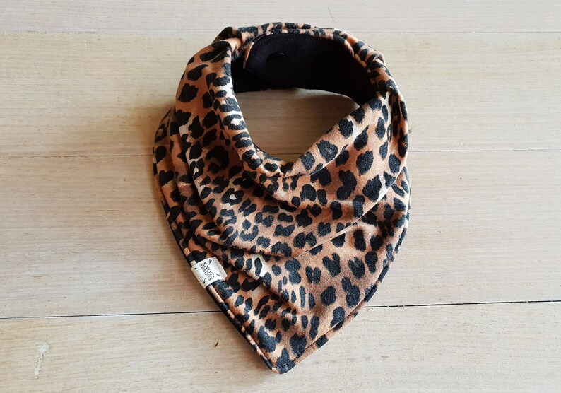 Leopard print dribble bib bandana baby neckerchief all sizes
