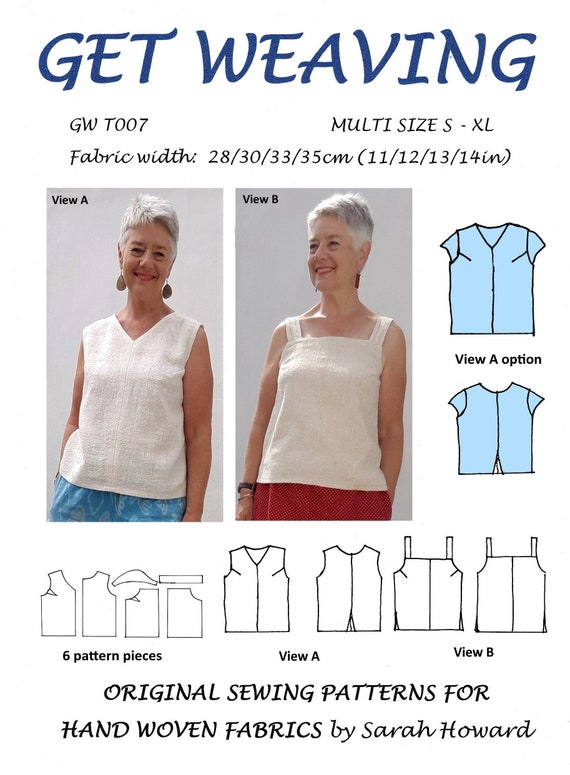 GW T007 S-XL Top and Camisole, Armhole Darts, Back or Side