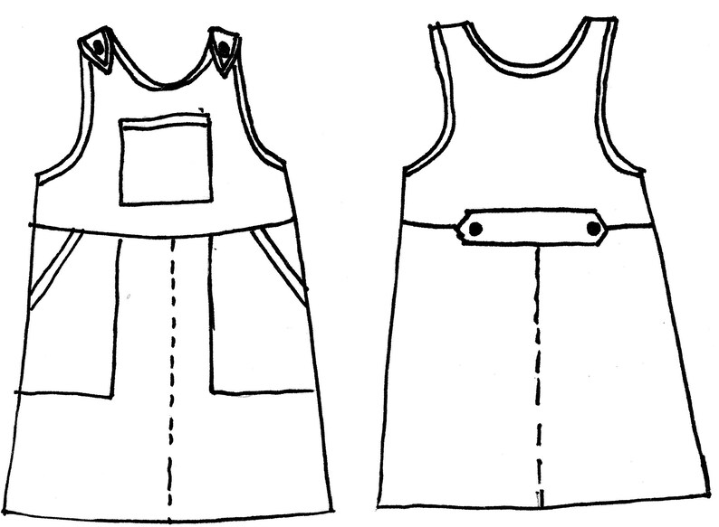 GW DR012 S-XL A-lijn, overhead, ongevoerd, geweven jurk met opgestikte zakken, getapete hals en armsgaten, knoopsluiting achter met zelfbedekte knopen afbeelding 3