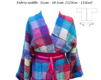 GW JA012 S-XL Instant Download- please read description box before ordering. Simple, easy to make kimono style jacket with contrast belt