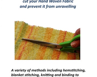 Instant Download Cutting without Fear by Sarah Howard. Tried and tested ways to cut your hand woven fabric and prevent it from unravelling