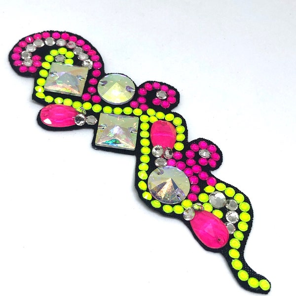 Neon Yellow & Pink Hair Accessory for dance, Latin, Ballroom, Jazz Hair Jewellery