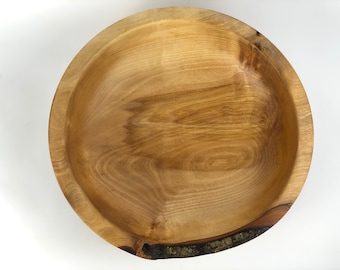 Large fruit bowl - 13 1/2” -Tregothnan Birch no.2 Cornish Hand turned wooden bowl Cornwall wood large salad decorative centrepiece