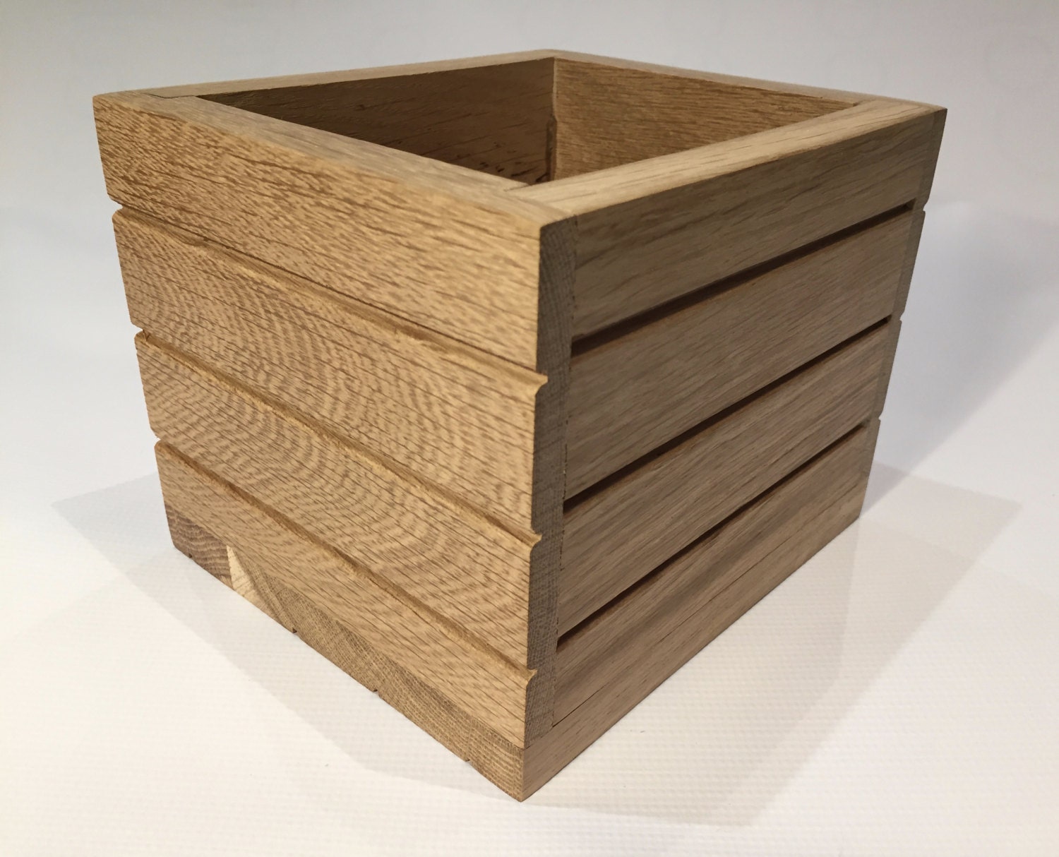 Handmade Reclaimed Oak Simple Wooden Box Desk Tidy Caddy Etsy UK