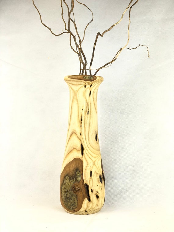 Carbis Bay Cankered Ash No 1 Turned Large Wooden Vase Hand Etsy