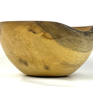 Cornish Sycamore natural wooden bowl handmade woodturning turned wood dish wedding anniversary fifth 5th woodwork decorative platter dish image 2