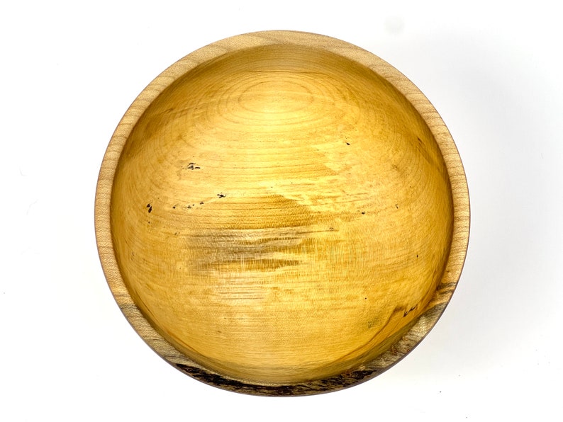 Cornish Sycamore natural wooden bowl handmade woodturning turned wood dish wedding anniversary fifth 5th woodwork decorative platter dish image 6