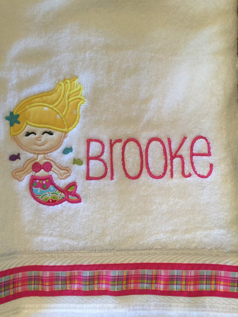 Kids Personalized Mermaid Bath Towel or Beach towel with Etsy