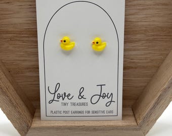 Ducks Plastic Post Earrings | Hypoallergenic Earrings