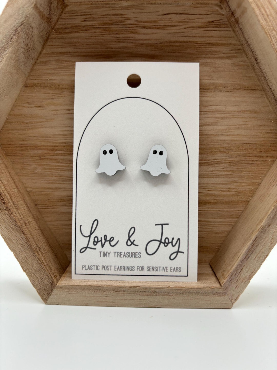 Ghost Plastic Post Earrings | for Sensitive Ears | Metal-free Earrings ...