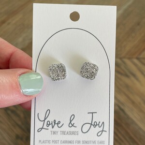 Plastic post earrings sales for sensitive ears