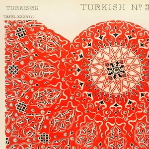 Turkish Art Print Vintage Reproduction Turkish Design from the Grammar of Ornament Red Wall Art Oriental Pattern in 11X17 or 13X19 image 3