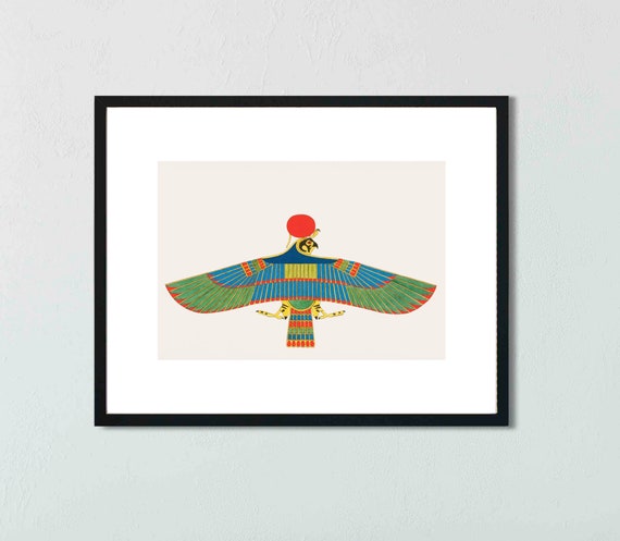 【有名人芸能人】 - Print Egyptian Hawk Ancient - God Sun Egyptian - Print 絵画