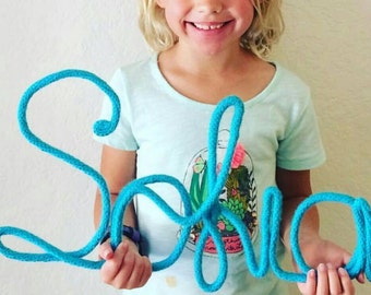 Wire Word Art, Wire Wall Decor, Wire Wall Art, Nursery Wall Decor, Baby Girl Room Decor, Name Decor Nursery, Baby Room Decor, Baby Name Art