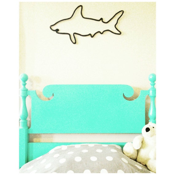 Tiburon De La Pared Decoracion Tiburon Pared Arte Vivero De Etsy