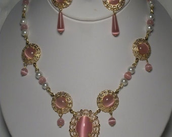 Princess Necklace and Earrings Renaissance Tudor Style