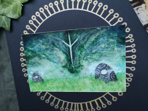 Norse Elder Futhark Rune Algir/algiz and Faestones Art Print - Etsy