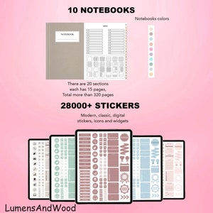 Premium Digital Planner, 2024 2025 Undated, ipad goodnotes notability planner, Digital journal, Daily Weekly Monthly Digital Planner