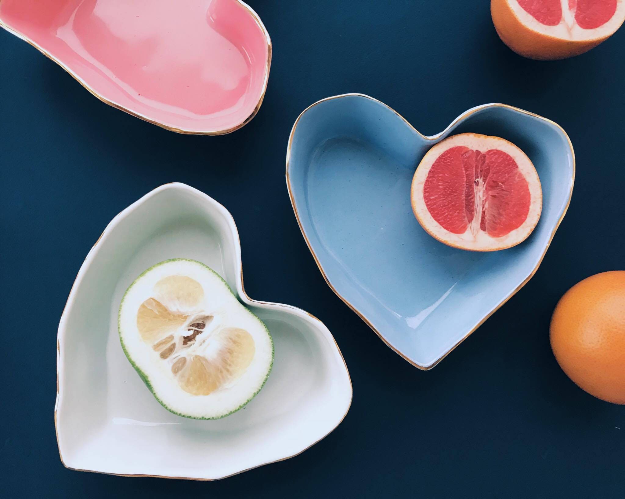 Bol en Céramique Cœur Bleu, Bols Grès, Saladiers, Poterie, Cadeau de Saint-Valentin, Vaisselle